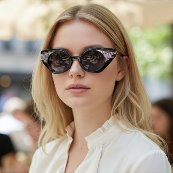Gucci Designer Black Special Style Diamond Original Sunglasses Italy main image 10